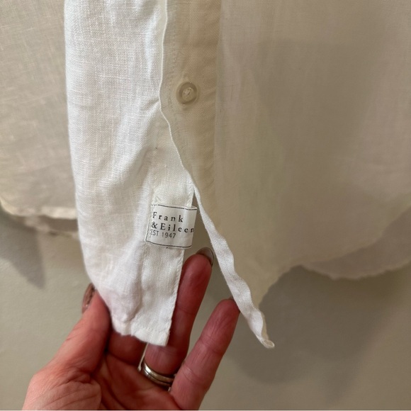 Frank & Eileen Classic White Linen Button-Up Shirt - Picture 7 of 11